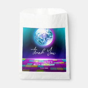 Bolsa De Papel Neon Retro Disco Fiesta Dance Night Birday