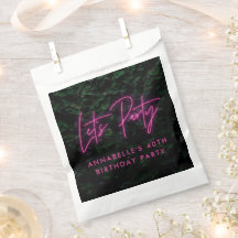 Neon rosa funky moderno deja fiesta