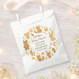 Bolsa De Papel Neutral Baby Boy Shower | Cute Safari Animal