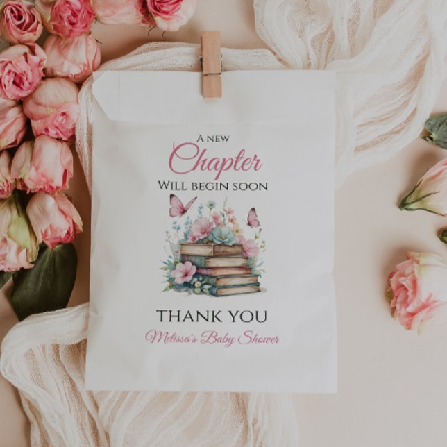Bolsa De Papel New Chapter Pink Girl Storybook Book Baby Shower (Subido por el creador)
