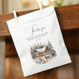 Bolsa De Papel Nieve de invierno, bebé, hace frío afuera gracias