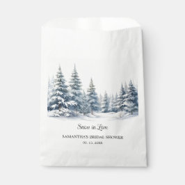 Bolsa De Papel Nieve en amor bosque de pinos en invierno Ducha de