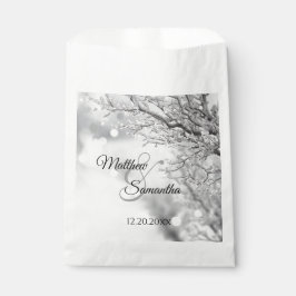 Bolsa De Papel Nieve y hielo espumosos | Boda de Invierno