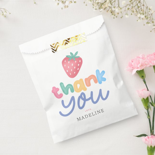 Bolsa De Papel Niñas Caprichosas Rosa Dulce Fresa (Sellado)