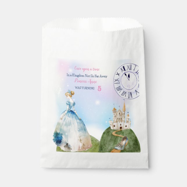 Bolsa De Papel Niños de cumpleaños de la princesa (Anverso)