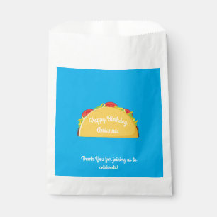 Bolsa De Papel Niños de Cute Taco primer Fiesta de cumpleaños com
