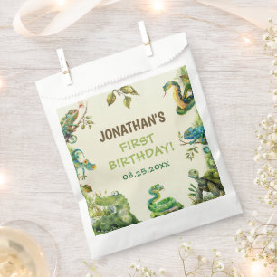 Bolsa De Papel Niños del reptil de la selva tropical Fiesta de cu