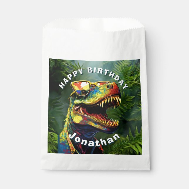 Bolsa De Papel Niños Dino Jurassic Jungle (Anverso)
