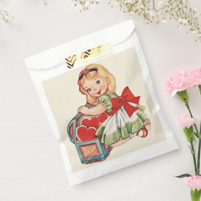 Bolsa De Papel Niños retro-niños Chicas del corazón (Sellado)