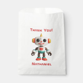 Bolsa De Papel Niños Robot Personalizables