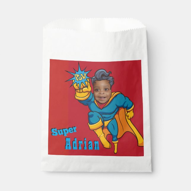 Bolsa De Papel Niños súper especiales 🌟 gran superhéroe (Anverso)