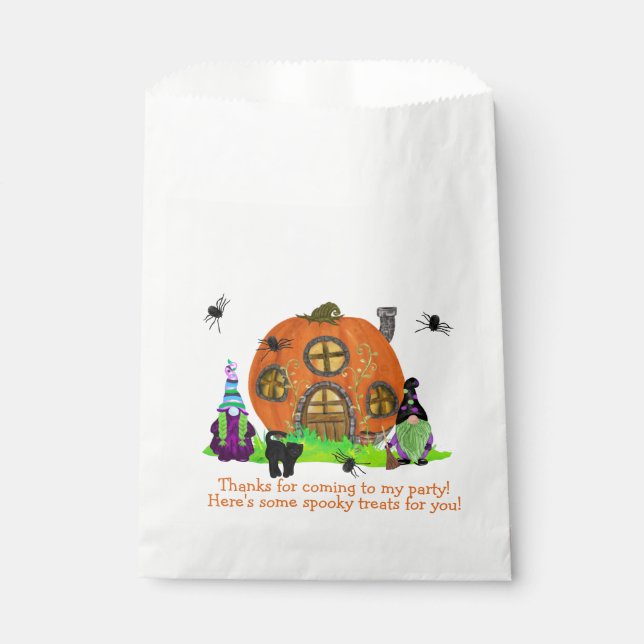 Bolsa De Papel Niños Whimsical Gnomes Halloween (Anverso)