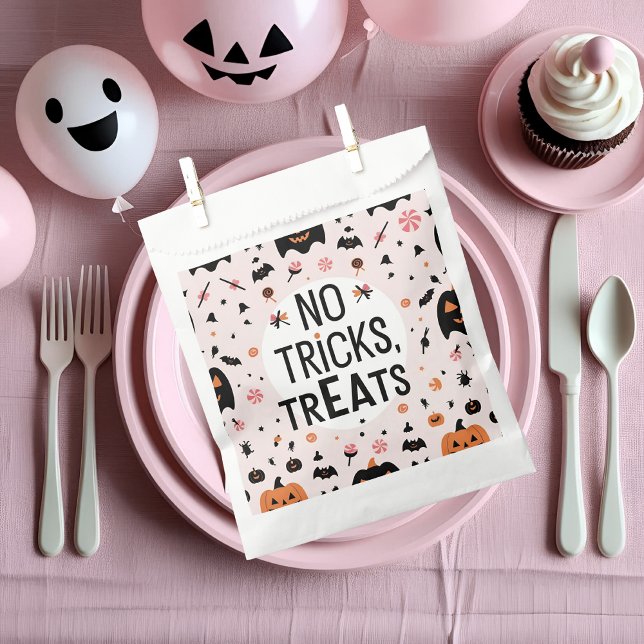 Bolsa De Papel No hay trucos, sólo trata | Cute Pastel Halloween (Subido por el creador)