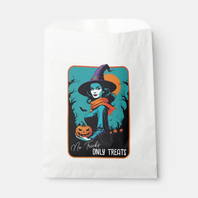 Bolsa De Papel No hay trucos - ¡Sólo tratamientos! Halloween Favo (Anverso)