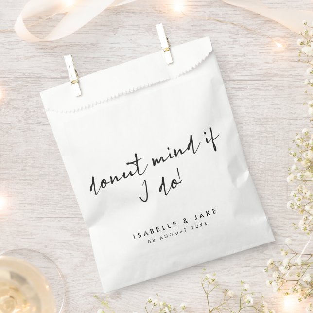 Bolsa De Papel No importa si lo hago | Boda de guiones Minimalist (Cortado)