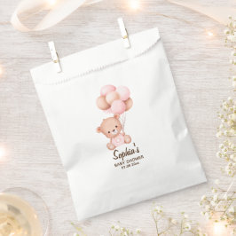 Bolsa De Papel No podemos esperar mas Lindo oso Rosa Baby shower
