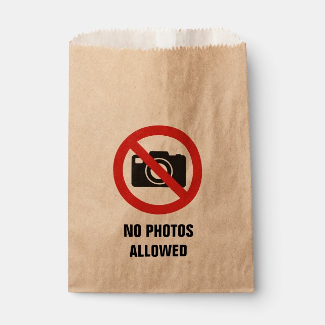 Bolsa De Papel No se permiten fotos (Anverso)