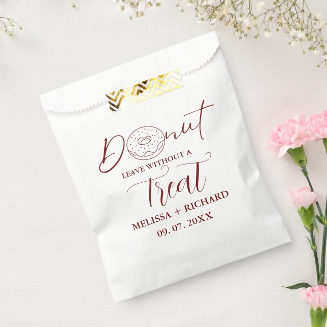 Bolsa De Papel No se vaya sin un boda de tratamiento, no favor. (Sellado)