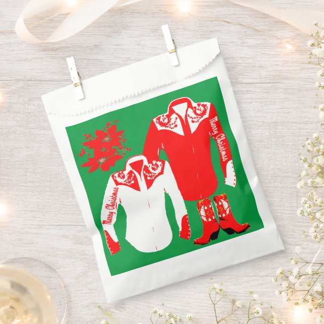 Bolsa De Papel Noche de vaca Rodeo Camisetas occidentales Feliz N (Cortado)