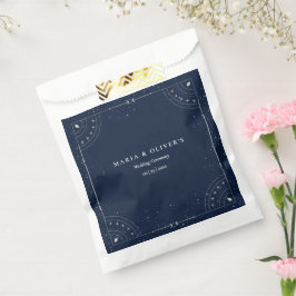 Bolsa De Papel Noche estrellada Boda celestial Azul marino Elegan