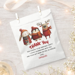 Bolsa De Papel Noche navideña navideña de Santa Animales cumpleañ