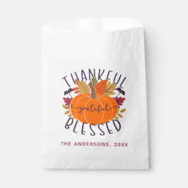 Bolsa De Papel Nombre de la Familia Agradecimiento Agradecimiento