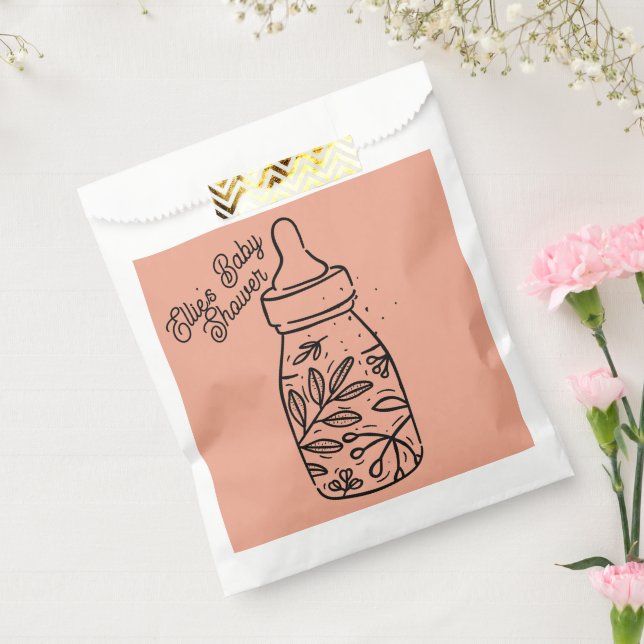 Bolsa De Papel Nombre del almuerzo del Fiesta Baby Shower Baby Bo (Sellado)