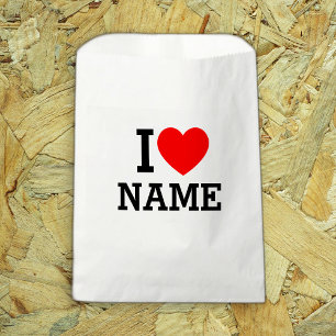 Bolsa De Papel Nombre del corazón