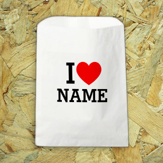 Bolsa De Papel Nombre del corazón