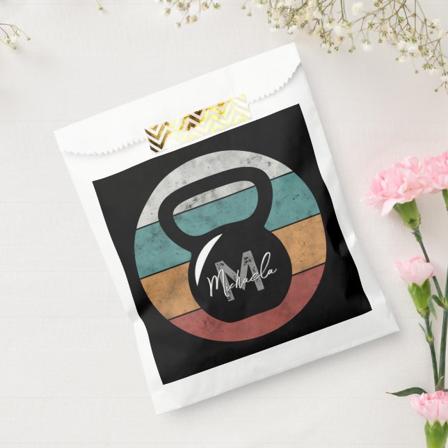 Bolsa De Papel Nombre del monograma del personalizado del timbre  (Sellado)