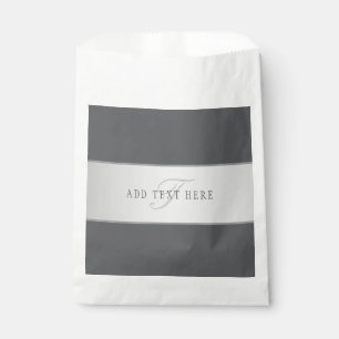 Bolsa De Papel Nombre elegante y letras de monograma (u otro text