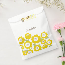 Bolsa De Papel Nombre personalizado mínimo de girasol moderno min
