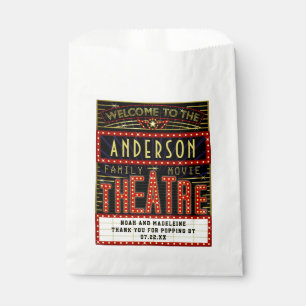 Bolsa De Papel Nombres de la boda del cine de las palomitas de la