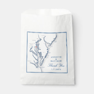 Bolsa De Papel North Beach Maryland Gracias Boda