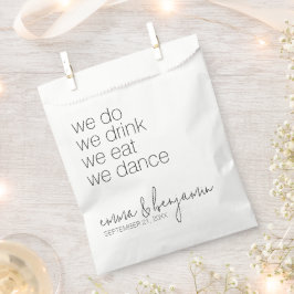 Bolsa De Papel Nosotros Bebemos Comemos Bailamos - Boda Moderna