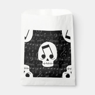 Bolsa De Papel nota de música gótica ojos cráneo macabro