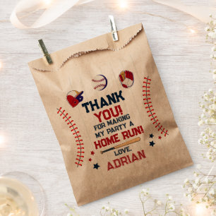 Bolsa De Papel Novato del Año Cumpleaños 1 béisbol