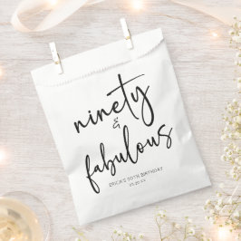 Bolsa De Papel Noventa y fabulosa Fiesta Mínima de Cumpleaños 90