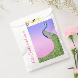 Bolsa De Papel Novia-a-ser elegante Peacock