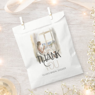 Bolsa De Papel Novia elegante y moderna en ducha de Boda con traj