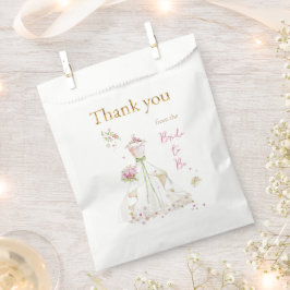Bolsa De Papel Novia sonrojada en flor Novia a punto de casarse
