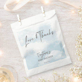 Bolsa De Papel Nube de ducha de bebé nubes pastel gracias a favor