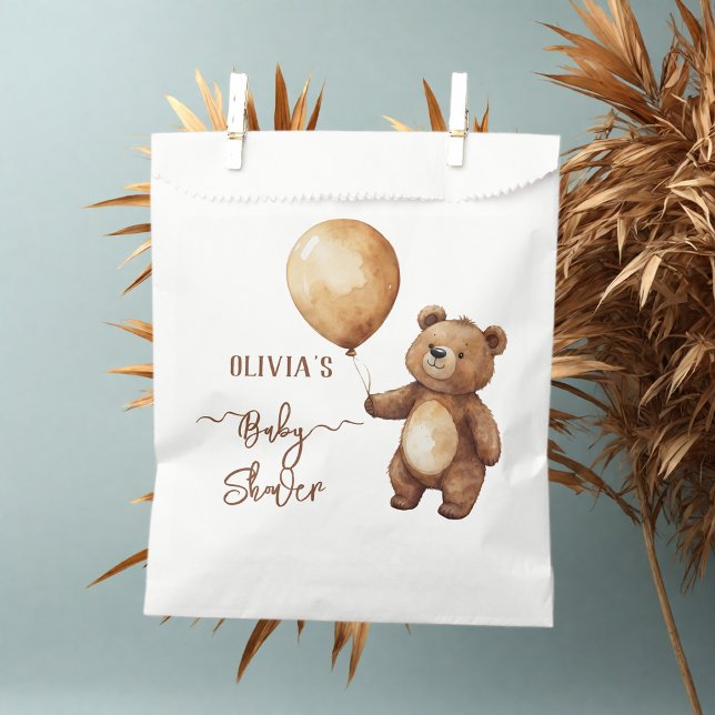 Bolsa De Papel Nubes de globos de oso esperan a Baby Shower Bearl (Subido por el creador)
