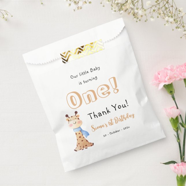 Bolsa De Papel Nuestro bebé cumple un lindo cumpleaños (Sellado)