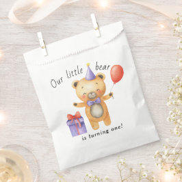Bolsa De Papel Nuestro Osito cumple un año Cumpleaños infantil