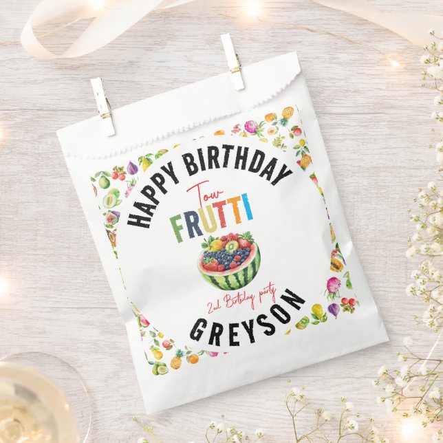 Bolsa De Papel Nuestro pequeño Fiesta de cumpleaños número 2 (Cortado)