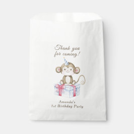 Bolsa De Papel Nuestro pequeño mono cumple un año Gracias 
