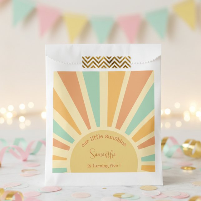 Bolsa De Papel nuestro pequeño sol gran sol con los rayos cumplea (Subido por el creador)