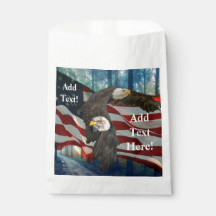 Bolsa De Papel Nueva ciudadanía Bandera Americana Águila Calva