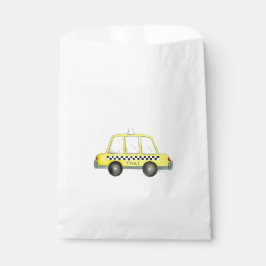 Bolsa De Papel Nueva York City NYC Auto de taxi amarillo a cuadro
